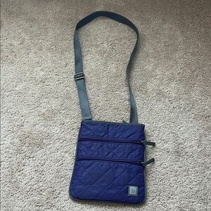 Ellington Annie nylon crossbody bag in purple with a gray strap